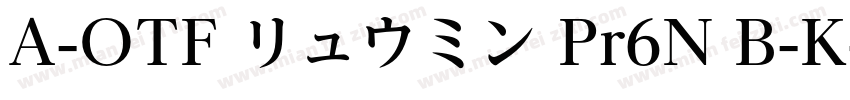 A-OTF リュウミン Pr6N B-K字体转换